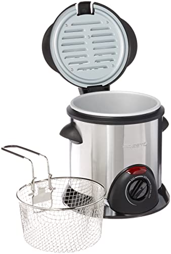 Presto 05470 Stainless Steel Deep Fryer 1 Liter - Compact Electric Kitchen Appliance