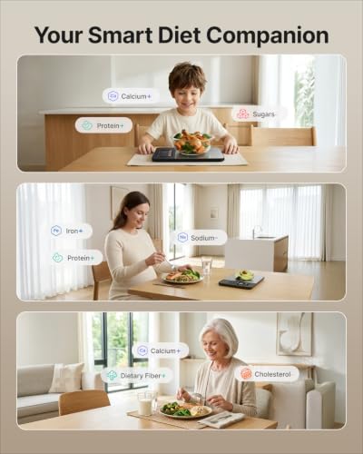 Stainless Steel Smart Food Scale with Nutritional Calculator & App Sync