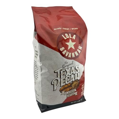Texas Pecan Ground Coffee 2lb - Caffeinated Gourmet Flavor by Lola Savannah - Variation: 32 Ounce Pack