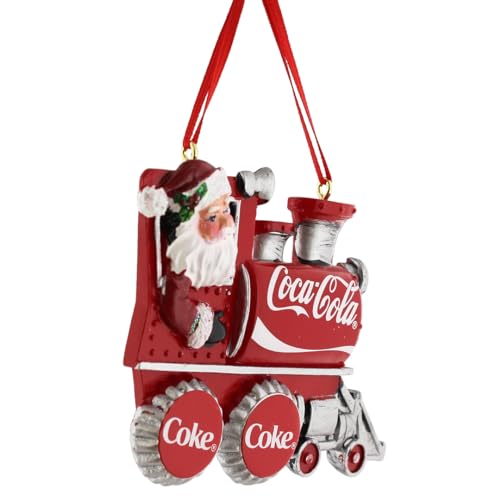 Kurt S. Adler Coca-Cola Santa Coke Train Christmas Holiday Ornament Gift Boxed (One Size, Red)