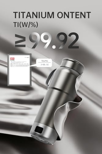 0.52L Titanium Electric Travel Kettle with 12 Temp Settings & LCD Screen
