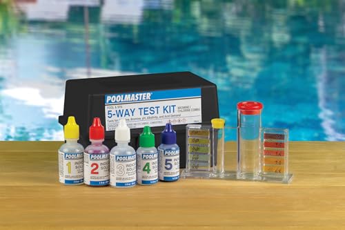 Poolmaster 5-Way Pool & Spa Water Test Kit with Liquid Reagents & Storage Case