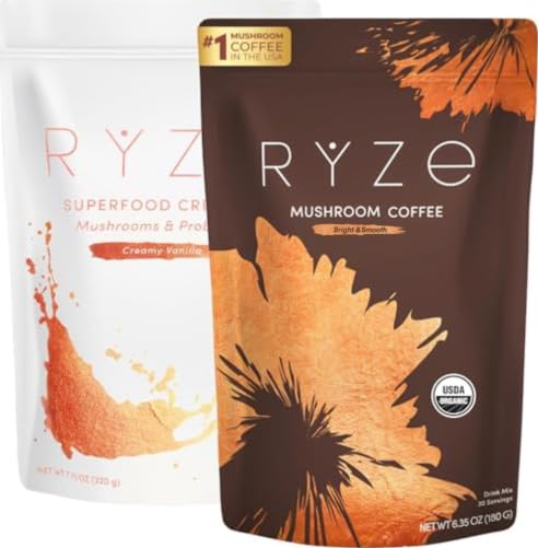 Medium Roast Mushroom Coffee & Probiotic Creamer Bundle - 30 Servings