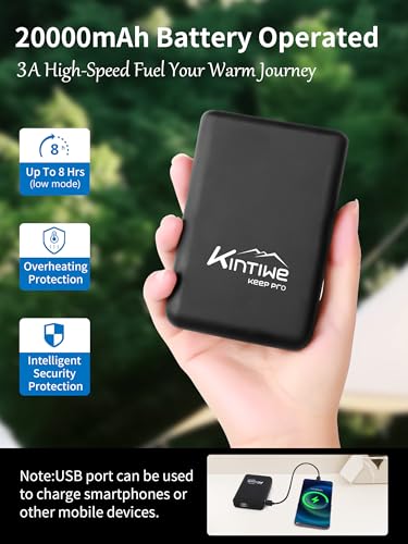 Kintiwe Pro Light Gray Battery-Operated Heated Blanket Throw 40"x60" - Wearable Poncho & Shawl