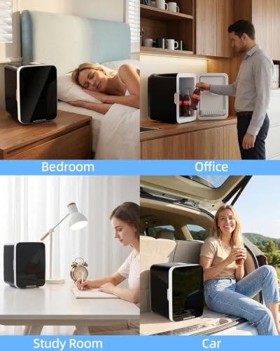 Antarctic Star 10L White Compact Mini Fridge - Portable Small Refrigerator