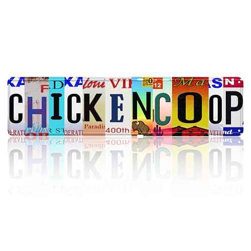 Vintage Road Tin Sign Retro Metal Chicken Coop Street Signs for Cool Stuff Stylish Wall Art Decor Gift for Home Bathroom Kitchen Fence and Gothic Wall Decor in Every Room 16x4 in