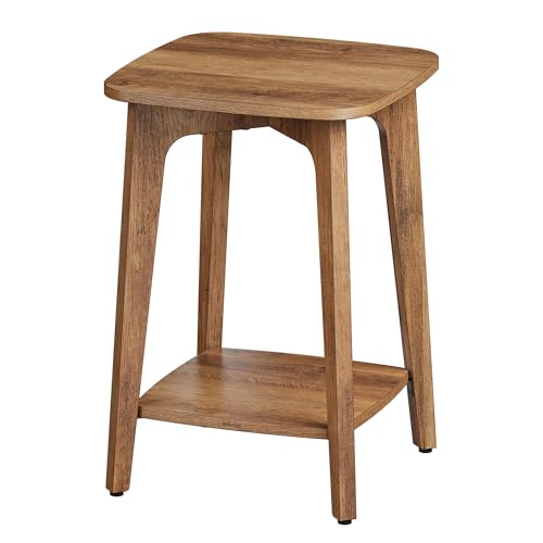 VASAGLE Side Table, 2-Tier Small Square End Nightstand