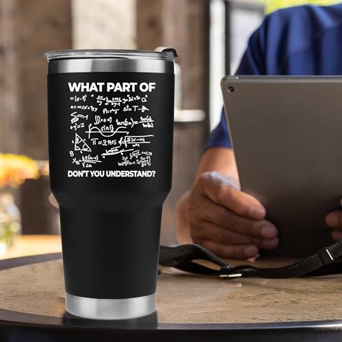 Panvola 30oz Black Insulated Stainless Steel Tumbler - Don't You Understand Engineer Math Quote