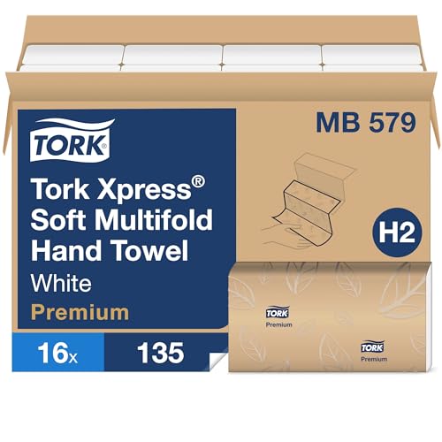 Multifold Paper Hand Towels - Soft, Absorbent, 16 Packs of 135 Towels