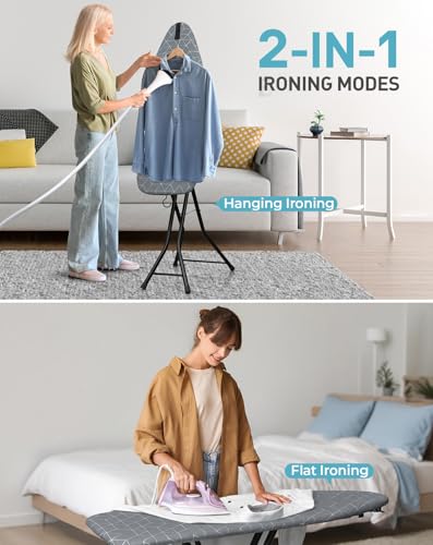 Gray 14 x 43 Inch 2-in-1 Ironing and Steaming Board - Adjustable & Wide Surface
