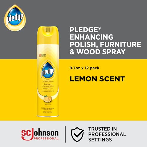 Enhancing Lemon Polish Spray - Professional Surface Protector & Shine, 12 Pack