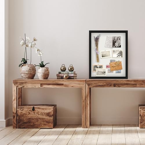 Americanflat 16x20 Shadow Box Frame - Black Wooden Display with Felt Back & Deep Interior