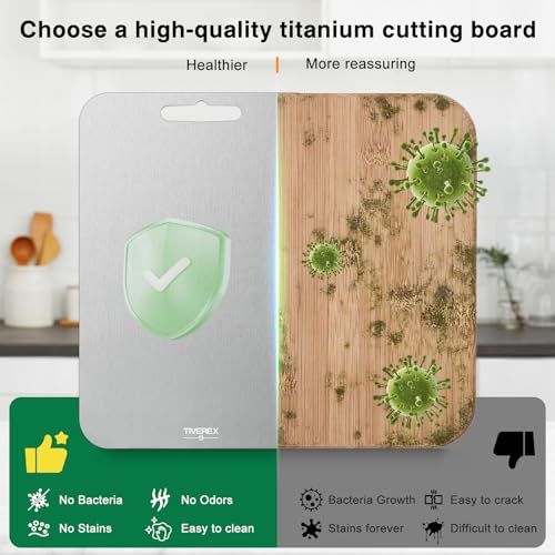 Titanium Cutting Board Set of 3 - 18 x 12 Inches, Food-Grade, Double Sided Kitchen Chopping Boards