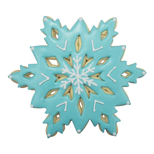 R&M Snowflake Cookie Cutter - 7.5 Inch Large Winter & Christmas Baking Tool - Single Snowflake Design for Cookies, Fondant & Crafts