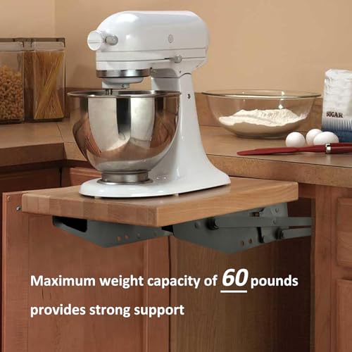 Soft-Close Appliance Lift for Kitchen Cabinets - Heavy-Duty Mixer & Locking Mechanism - Variation of THIS listing