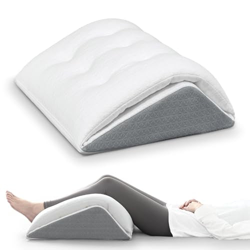 Shinnwa 23.5 x 18.8 x 8 Inch Convertible Knee Pillow with Dual-Layer Memory Foam for Back Pain Relief