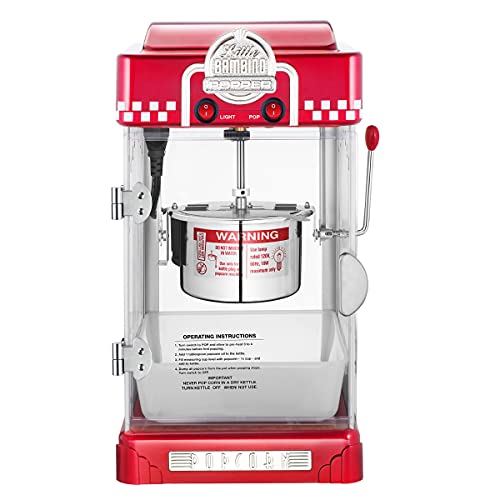 Great Northern Popcorn Little Bambino 2.5oz Red Popcorn Machine - Nostalgic Countertop Design