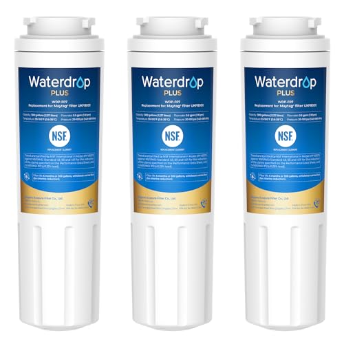 Waterdrop Plus UKF8001 NSF 401 Certified Refrigerator Water Filter 3 Pack