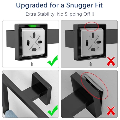 Gypie 5-Piece Bathroom Accessories Set Wall Mounted Black 24 Inch