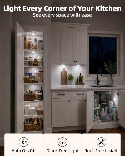 White 8-Pack Rechargeable Motion Sensor Closet Lights with Charging Station - Dimmable LED Night Lights