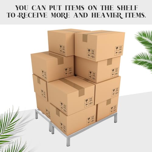 MorningRo 2 Pack Stainless Steel Dunnage Racks - 36 x 14 x 7.9 Inches