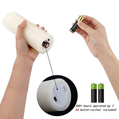 Eywamage Ivory Tall Flameless LED Candles with Remote Control Set of 9