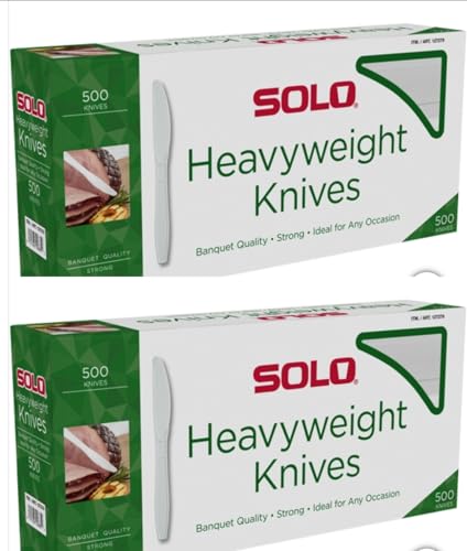 Solo Heavyweight Disposable White Kitchen Knives - Bulk 1000 Pack