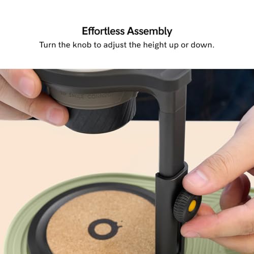 Universal Coffee Stand with Adjustable Height and Cork Pad - Portable & Durable