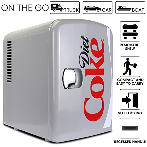Koolatron 4L Portable Mini Fridge Cooler & Warmer with AC/DC Plugs, Gray