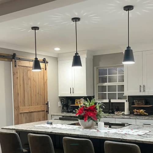 Modern Black Pendant Light Fixture 5.94'' (3-Pack) Mini 1-Light
