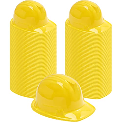 Kids Construction Party Hats - Yellow, 100 Pack - Safe & Fun Party Supplies