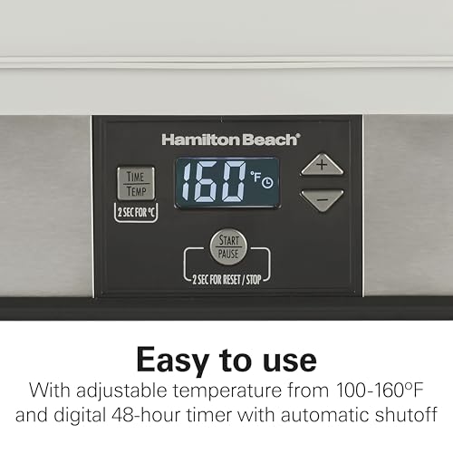 Hamilton Beach Digital Food Dehydrator for Jerky, Fruit, Vegetables & Snacks