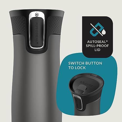 Contigo West Loop 2.0 16oz Leak-Proof Travel Mug 2-Pack - Stainless Steel, Agave & Sake Metallic