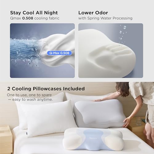 Bedsure Cervical Neck Pillow Ergonomic with Double - Sided Design