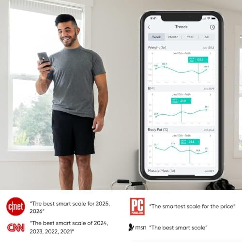 Wyze Smart Scale X Black - Body Fat, Muscle & Heart Rate Monitor