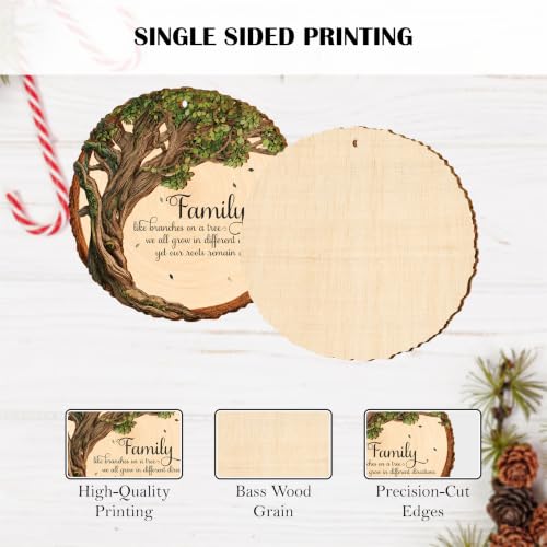 HONOCOOLS Alf02 Family Tree Roots & Branches Wooden Ornament Christmas Gift