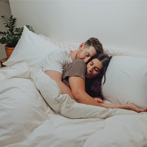RejuveNite Latex Pillow Set Queen High Profile - Supportive, Breathable Bedding