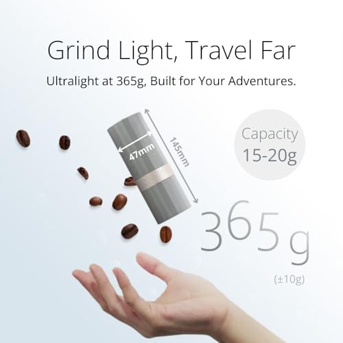 1Zpresso Q Air Manual Coffee Grinder Black - Compact Travel Conical Burr