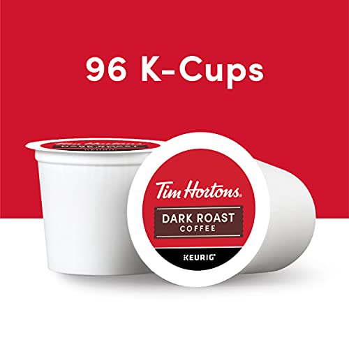 Dark Roast Coffee Pods - Compatible with Keurig, 96 Count (Pack of 4), Red
