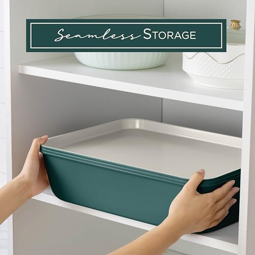 Country Kitchen Nonstick Stackable Bakeware Set - Sage Without Handles, 13 Pcs