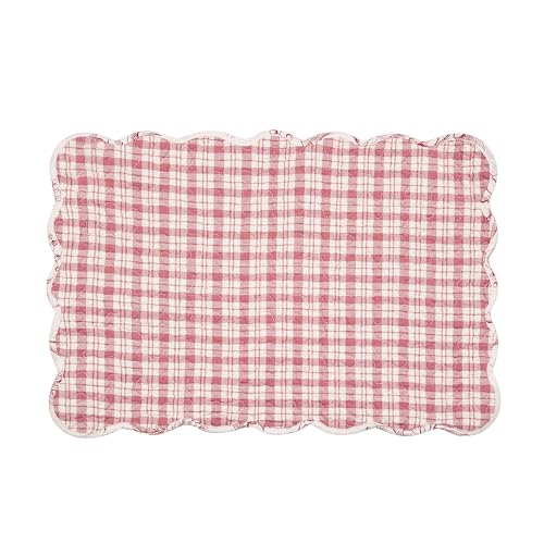 C&F Home Cardinal & Winter Branches 100% Cotton Placemats Set of 6 - White & Red