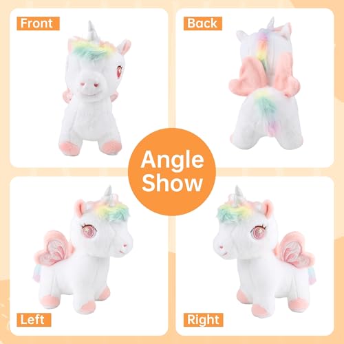 Plush Unicorn Stuffed Animal, Pink Unicorn Plush Toys for Girls Girlfriend Lovers, 11.8 Inches Smooth Plushies Hugging Pillow, Cute Pony Stuffed Animal Cuddle Toy Gift for Birthday Valentine Christmas