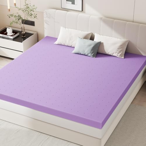 Sweetcrispy 3 Inch King Cooling Gel Memory Foam Mattress Topper - Breathable Support