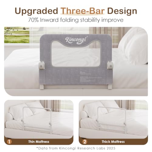 Bed Rail for Toddlers, 32 Inch Swing Down Toddler Rails