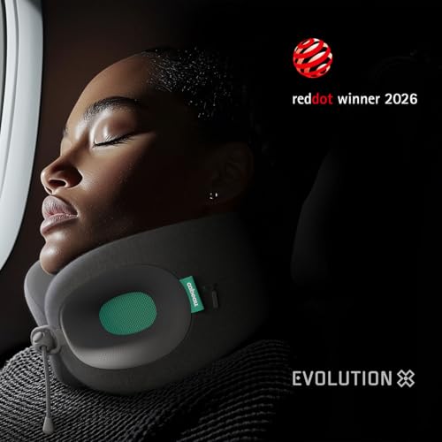 Cabeau Evolution X Deluxe Travel Neck Pillow with Adjustable Support and Carry Bag