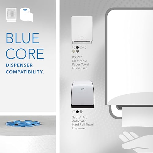 Scott Professional Hard Roll Paper Towels Blue Core, 6 Rolls x 900 ft Commercial Dispenser-Ready