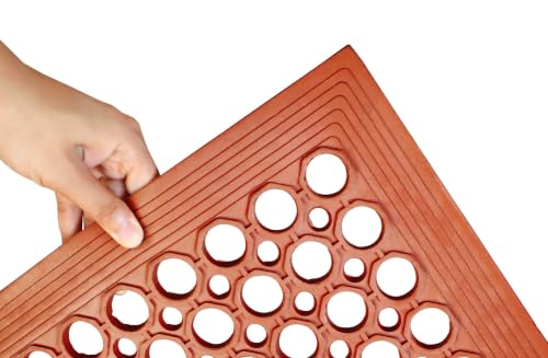 Rubber Floor Mat 36x60 Inch Anti-Fatigue Drainage Safe Work Area