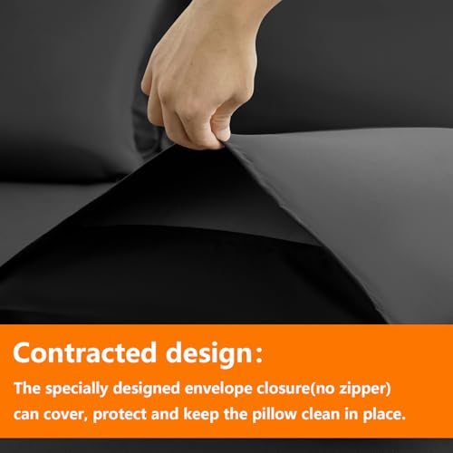 TAIMIT Full Size 7-Piece Comforter Set Dark Grey All-Season Bedding in a Bag