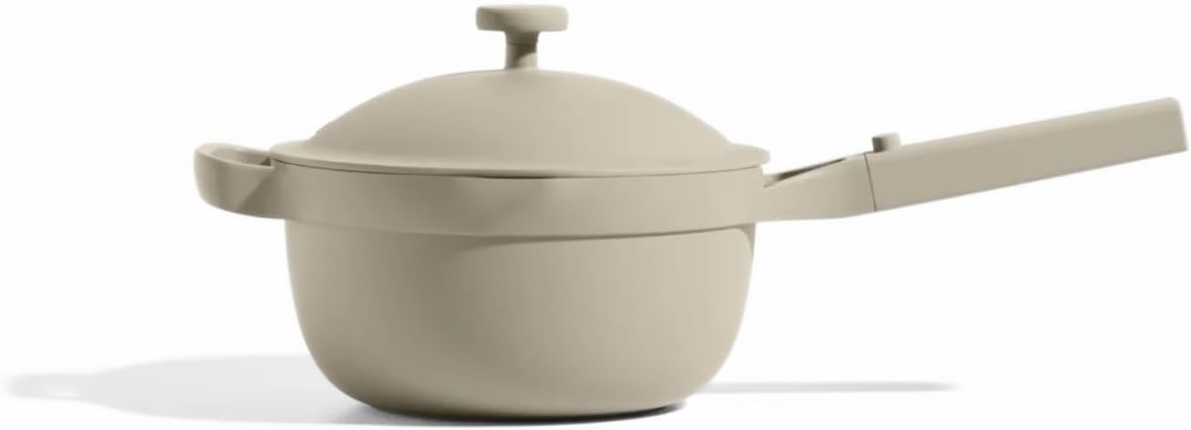 Our Place Mini Perfect Pot - 2.5 Qt Ceramic Cookware with Lid & Spatula | PFAS-Free Nonstick, Induction & Oven-Safe Up to 450°F