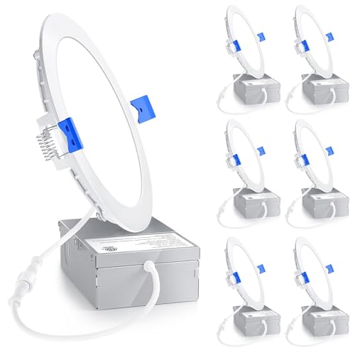 Ensenior 6 Inch Dimmable LED Recessed Light 5000K Daylight - 6 Pack